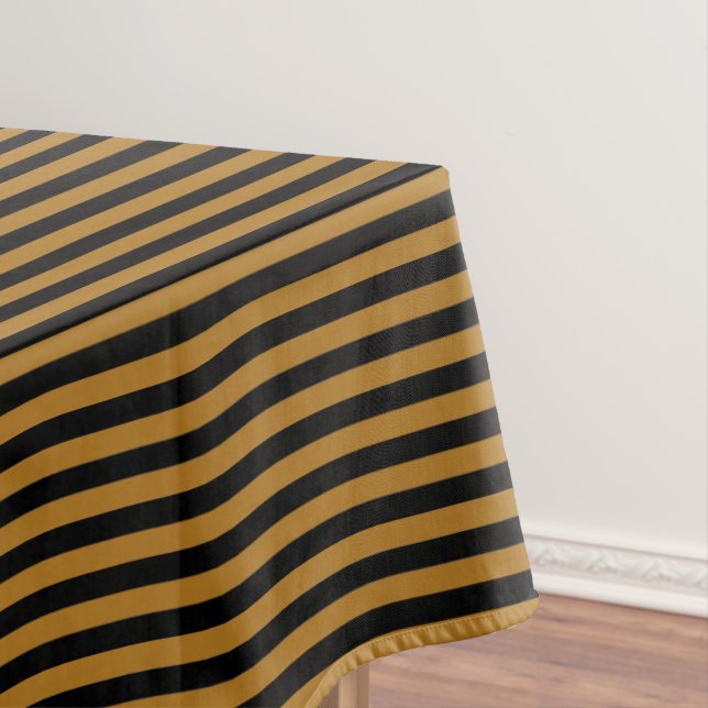 Matte Gold und Black Stripe Tischdecke (Beispiel)