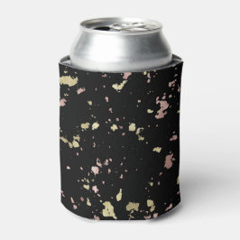 Matte Gold und Rose Gold Flakes Black Dosenkühler