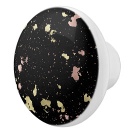Matte Gold und Rose Gold Flakes Black Keramikknauf
