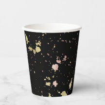 Matte Gold und Rose Gold Flakes Black
