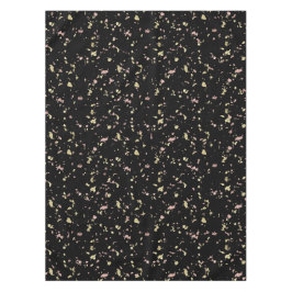 Matte Gold und Rose Gold Flakes Black Tischdecke