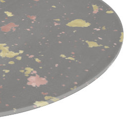 Matte Gold und Rose Gold Flakes Dunkelgrau Schneidebrett