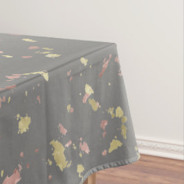 Matte Gold und Rose Gold Flakes Dunkelgrau Tischdecke