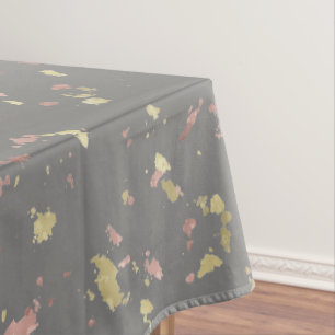 Matte Gold und Rose Gold Flakes Dunkelgrau Tischdecke