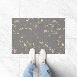 Matte Gold und Rose Gold Flakes Warmes Dunkles Gra