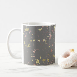 Matte Gold und Rose Gold Flakes Warmes Dunkles Gra Kaffeetasse