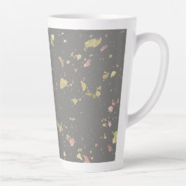 Matte Gold und Rose Gold Flakes Warmes Dunkles Gra Milchtasse