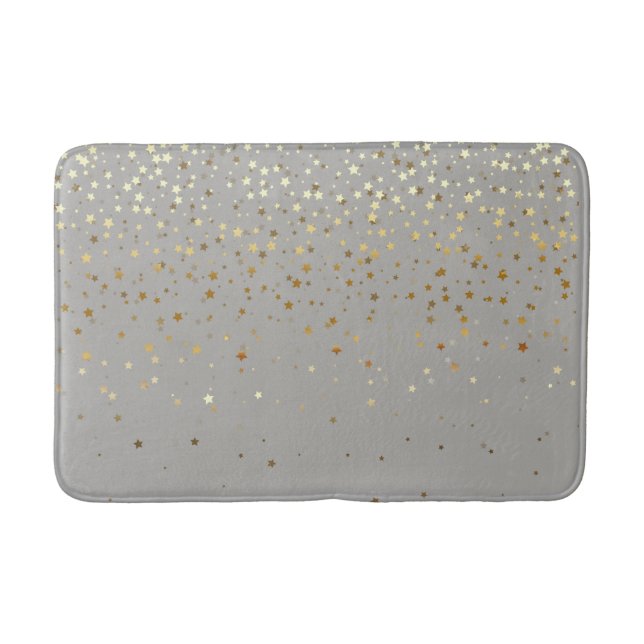 Matte-Goldene Dusche des Bades von Stern-Grauem Badematte (Vorderseite)