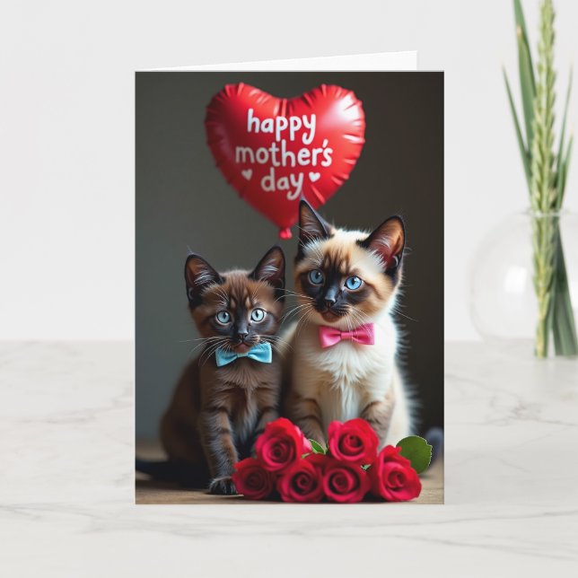 Matte Kitten Friends Karte (Vorderseite)