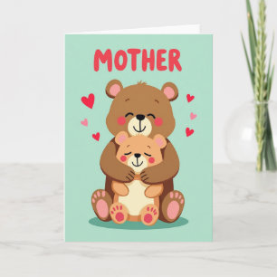 Matte liebende Bären-Mutter-Karte Karte
