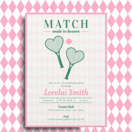 Matte made in Heaven Tennis Club Bachelorette Einladung