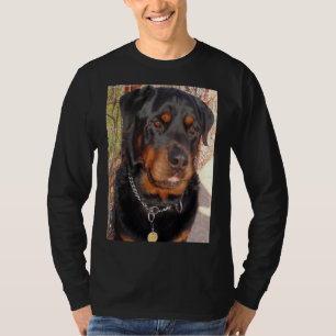 Matte Male Rottweiler Foto Portrait T-Shirt