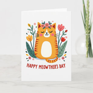 Matte Orange Kitty Liebeskarte Karte