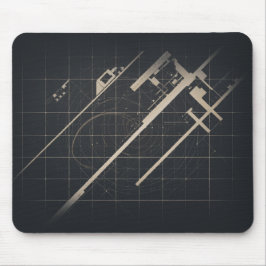 Matte schwarze industrielle perforierte Metallstru Mousepad