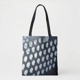 Matte schwarze industrielle perforierte Metalltext Tasche
