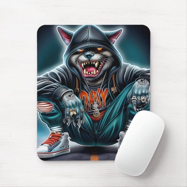 Matte Sourie Rap Serie 1 -4 Mousepad (Mit Mouse)