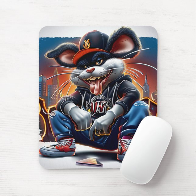 Matte Sourie Rap Serie 1 -5 Mousepad (Mit Mouse)