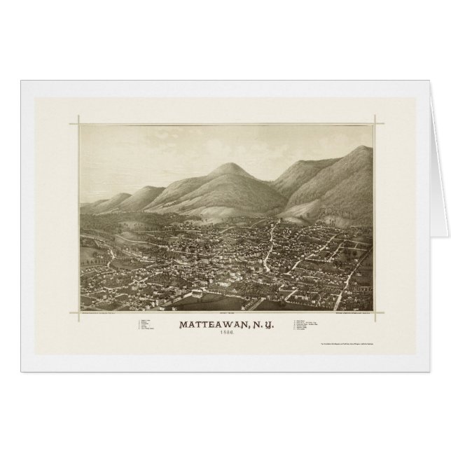 Matteawan, NY panoramische Karte - 1886 (Vorderseite (Horizontal))