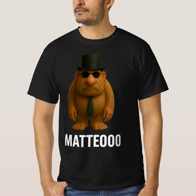 Matteo Mateo Matteooo Italienisch Brainrot Meme T-Shirt (Vorderseite)