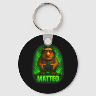 Matteo Meme italienischer Brainrot Kobold Krawatte Schlüsselanhänger
