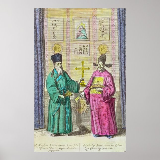 Matteo Ricci und andere Christliche Poster (Vorne)