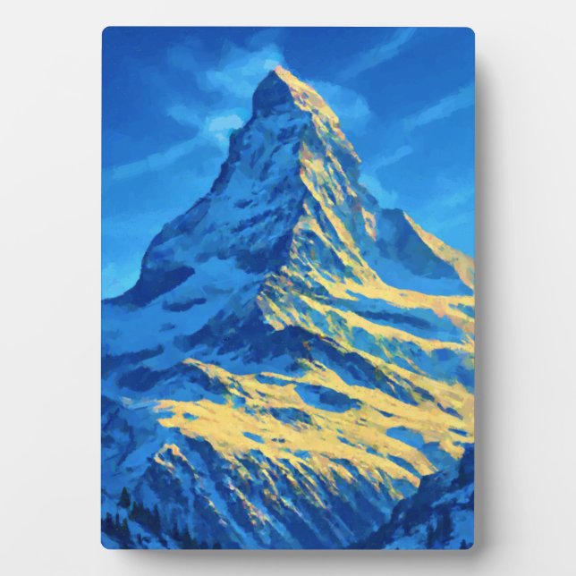 Matterhorn Alpen Fotoplatte (Vorderseite)