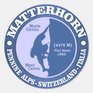 Matterhorn (Alpen) Runder Aufkleber