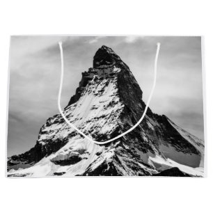 Matterhorn, Alpen Schwarzweiss Große Geschenktüte