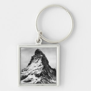 Matterhorn, Alpen Schwarzweiss Schlüsselanhänger