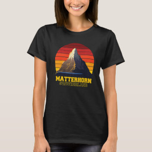 Matterhorn Alpen Schweiz Souvenir Ski Zermatt S T-Shirt