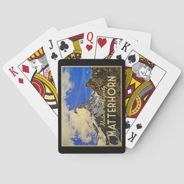 Matterhorn Alpen Vintag Spielkarten (Rückseite)