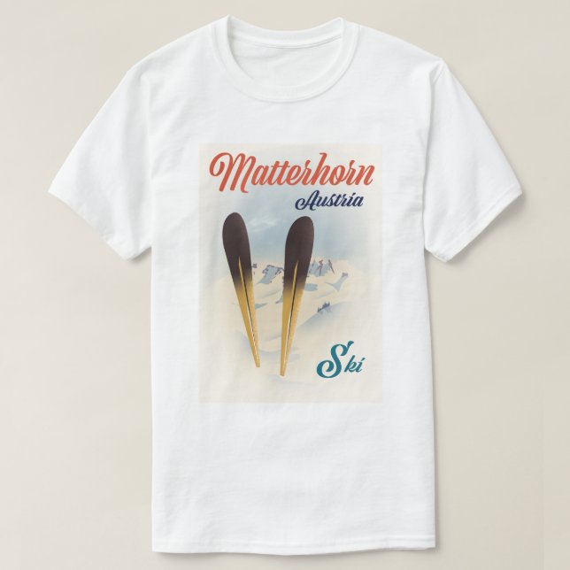 Matterhorn Austria Skipposter. T-Shirt (Design vorne)