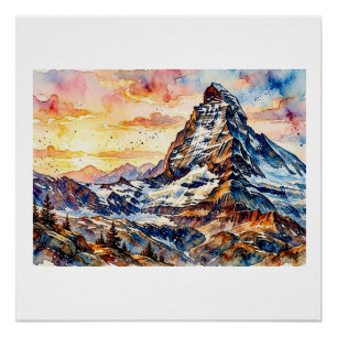 Matterhorn bei Sonnenaufgang, Poster