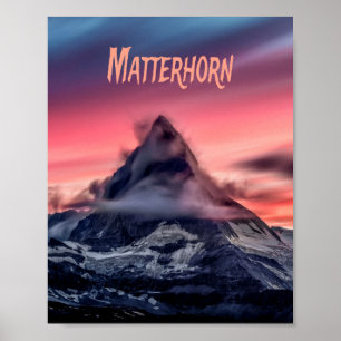 Matterhorn Berg Europa Alpen Schweiz Italien Poster