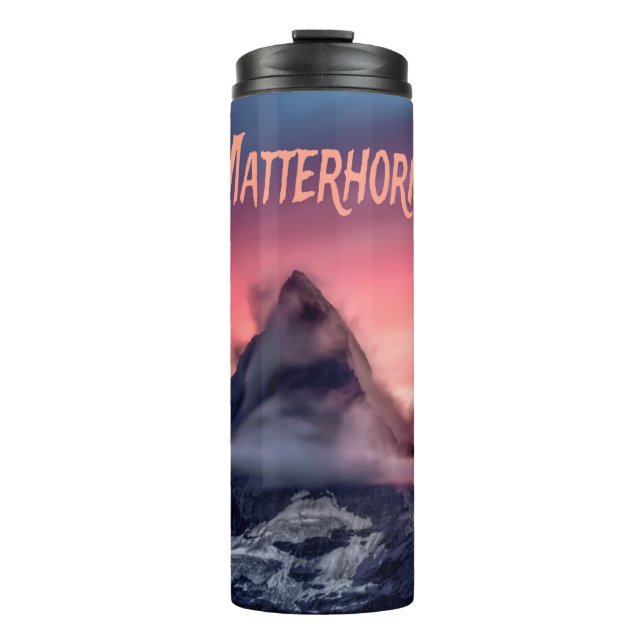 Matterhorn Berg Europa Alpen Schweiz Italien Thermosbecher (Vorderseite)