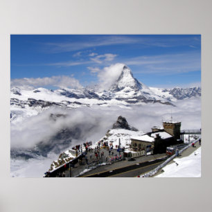 Matterhorn-Berg und Gornergrat Station Poster