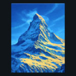 Matterhorn Fotodruck<br><div class="desc">Dieses digitale Kunstwerk vereint das majestätische Matterhorn,  einen ikonischen Berggipfel an der schweizerisch-italienischen Grenze. In einem lebendigen,  impressionistischen Stil verlieh das Gemälde durch ein dynamisches Zusammenspiel von Licht und Farbe die Pracht des Berges. Der Gipfel leuchtet in goldgelben Farbtönen.</div>