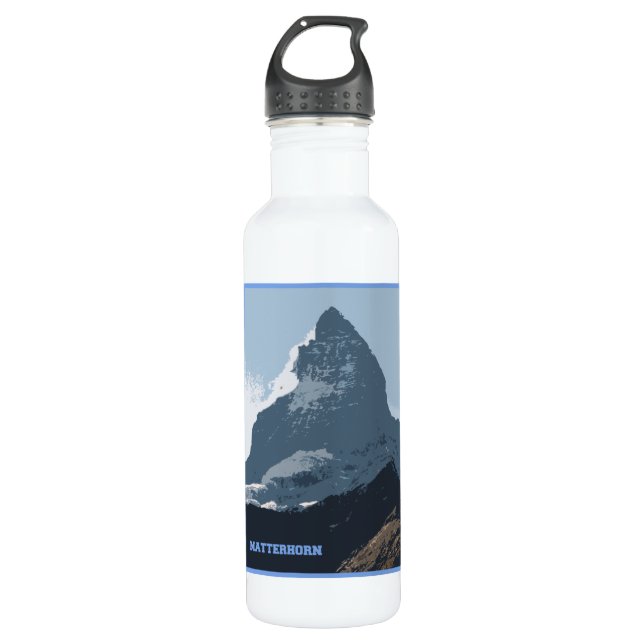 Matterhorn-Gebirgsentwurf, die Schweiz Edelstahlflasche (Vorderseite)
