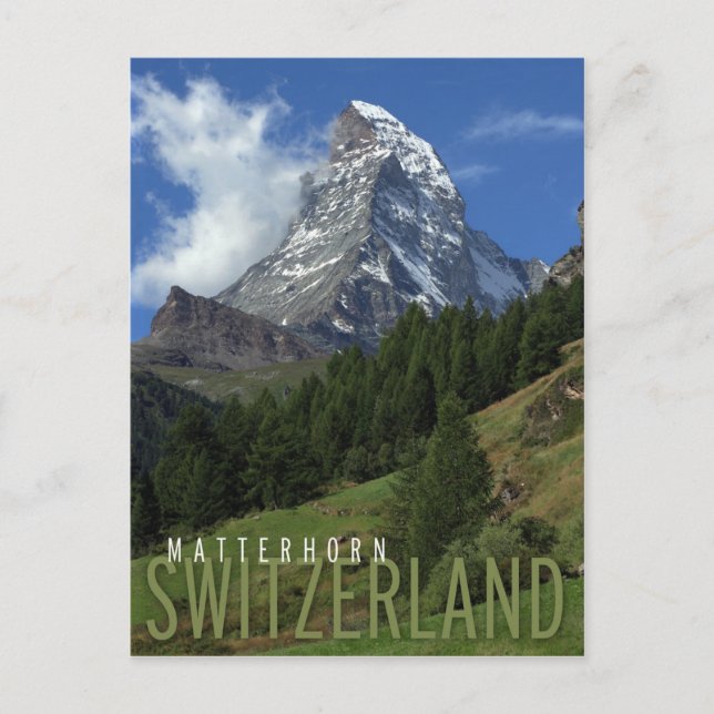 Matterhorn in der Schweiz Postkarte (Vorderseite)