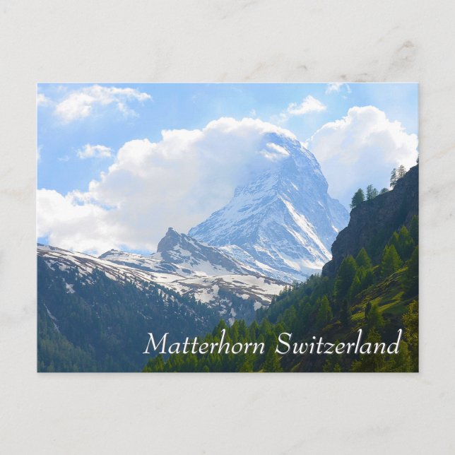 Matterhorn in der Schweiz Postkarte (Vorderseite)
