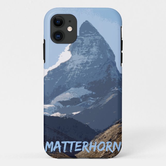 Matterhorn Mountain Design, Schweiz Case-Mate iPhone Hülle (Rückseite)