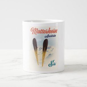 Matterhorn Österreich Skiplakat. Jumbo-Tasse