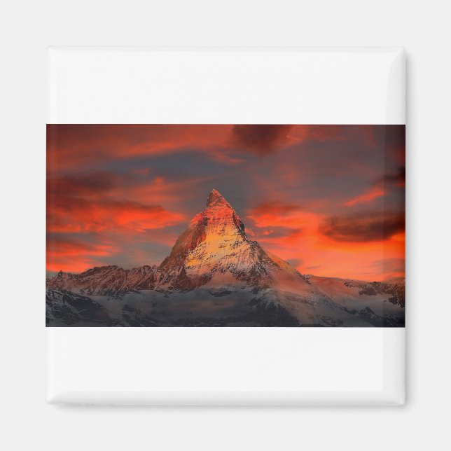 Matterhorn Peak bei Morgendämmerung Magnet (Vorne)