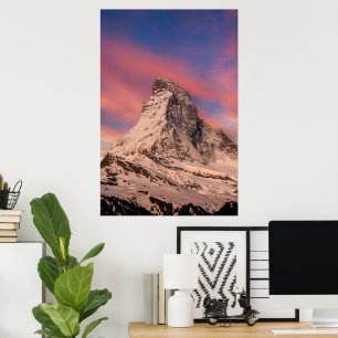 Matterhorn Peak Schweiz Sunset Poster