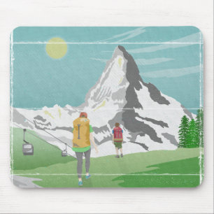 Matterhorn-Reiseplakat Schweiz Mousepad