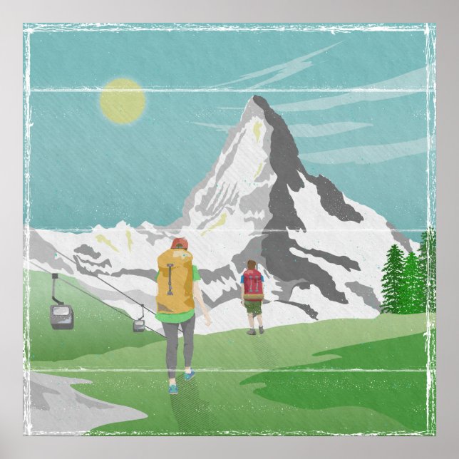 Matterhorn-Reiseplakat Schweiz Poster (Vorne)