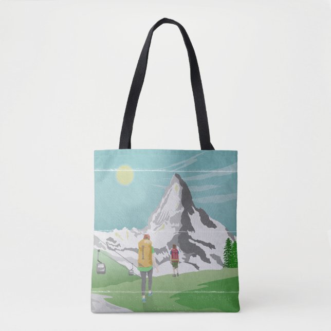 Matterhorn-Reiseplakat Schweiz Tasche (Vorderseite)