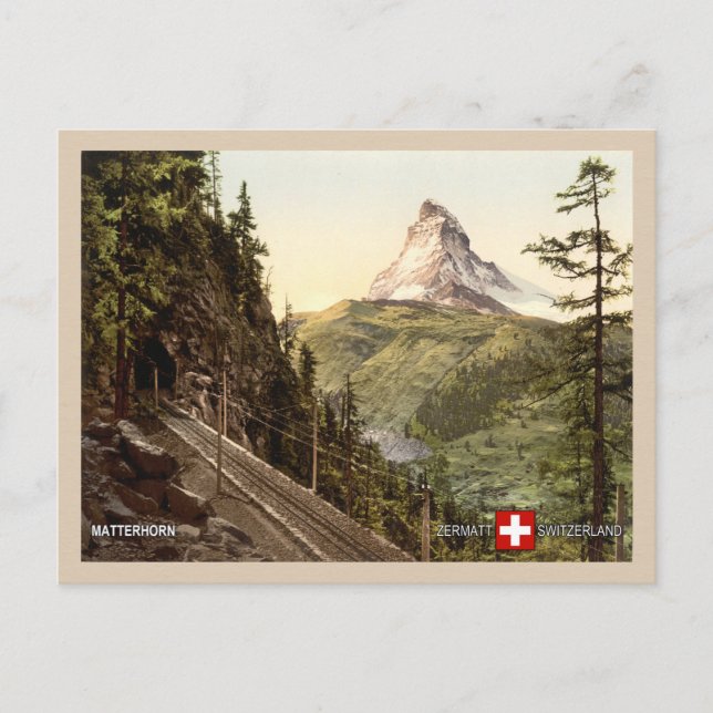 Matterhorn Schweiz Alpen Zermatt Schweiz Postkarte (Vorderseite)