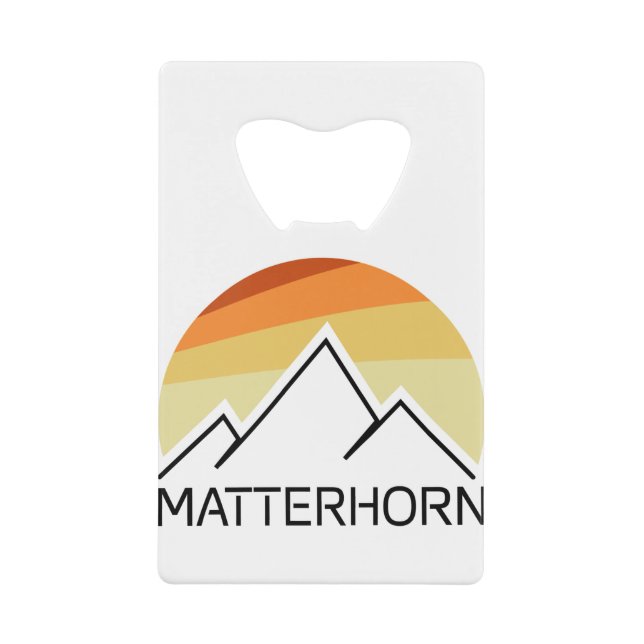Matterhorn Schweiz Italien Retro Geldbeutel Flaschenöffner (Vorderseite)