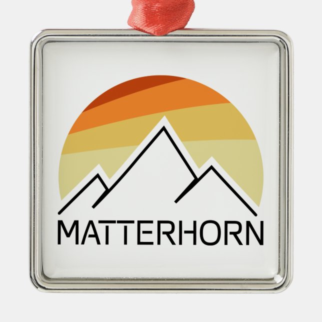 Matterhorn Schweiz Italien Retro Ornament Aus Metall (Vorne)